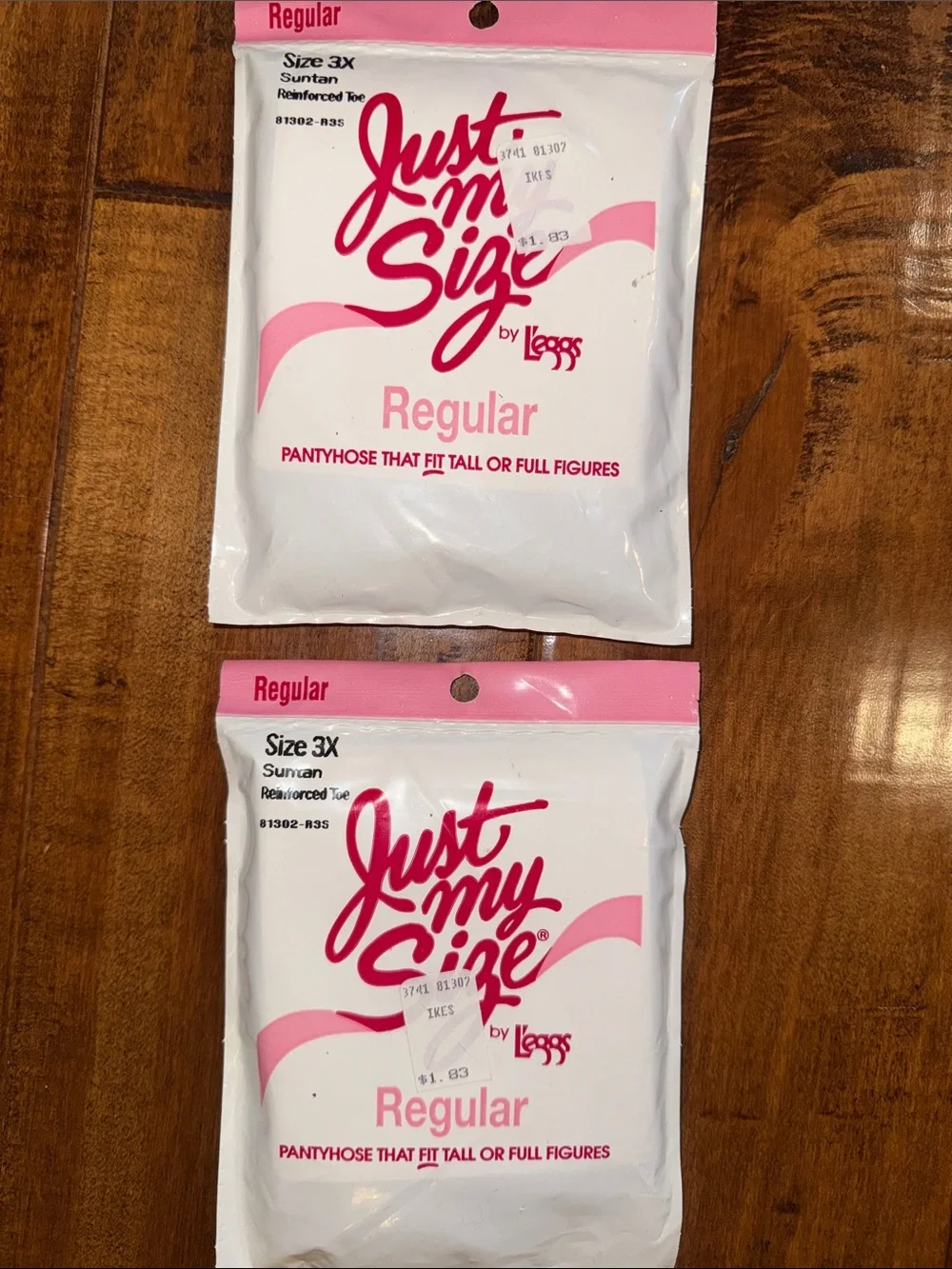 2 Just My Size Pantyhose 3X L’eggs hose SUNTAN brand new!